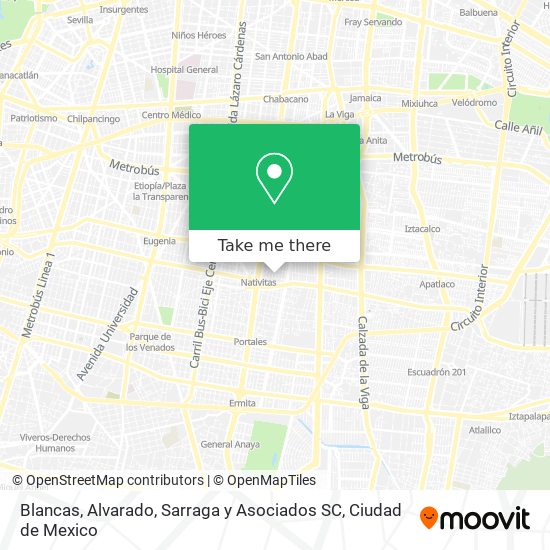 Blancas, Alvarado, Sarraga y Asociados SC map