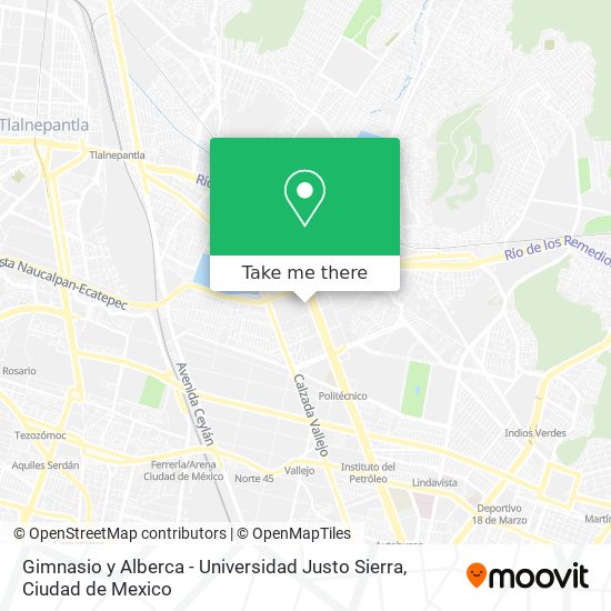 Gimnasio y Alberca - Universidad Justo Sierra map