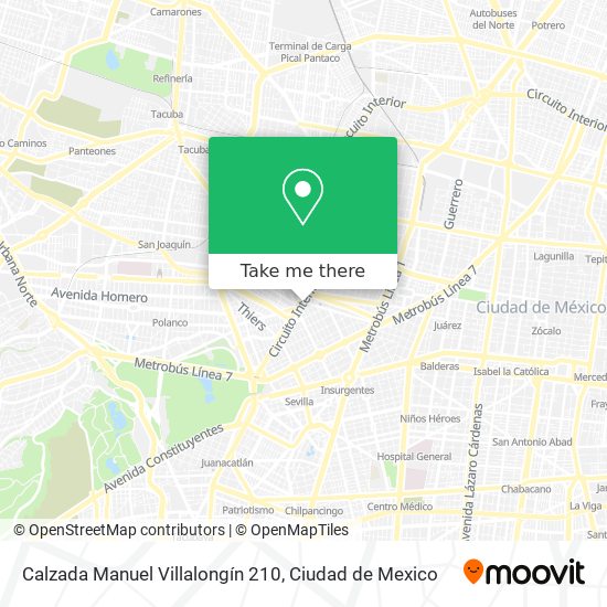 Calzada Manuel Villalongín 210 map