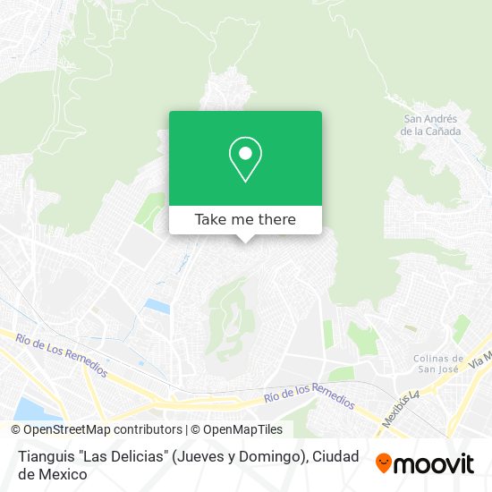 Tianguis "Las Delicias" (Jueves y Domingo) map