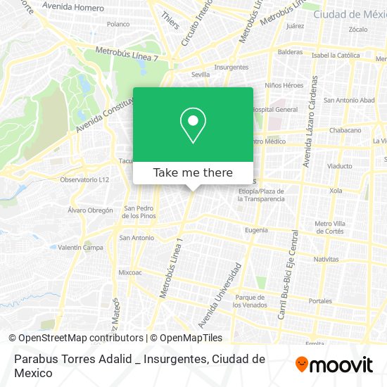 Parabus Torres Adalid _ Insurgentes map