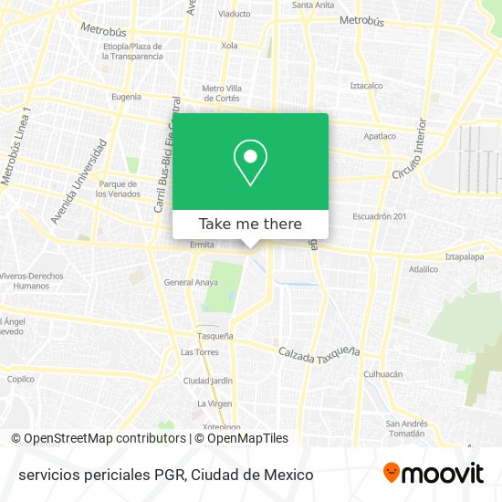 Mapa de servicios periciales PGR