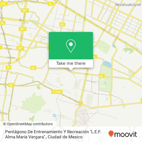 Pentágono De Entrenamiento Y Recreación "L.E.F. Alma María Vergara". map