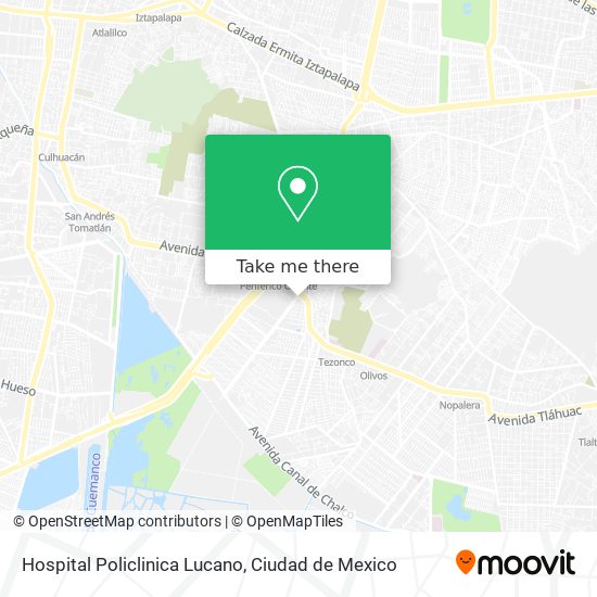 Hospital Policlinica Lucano map