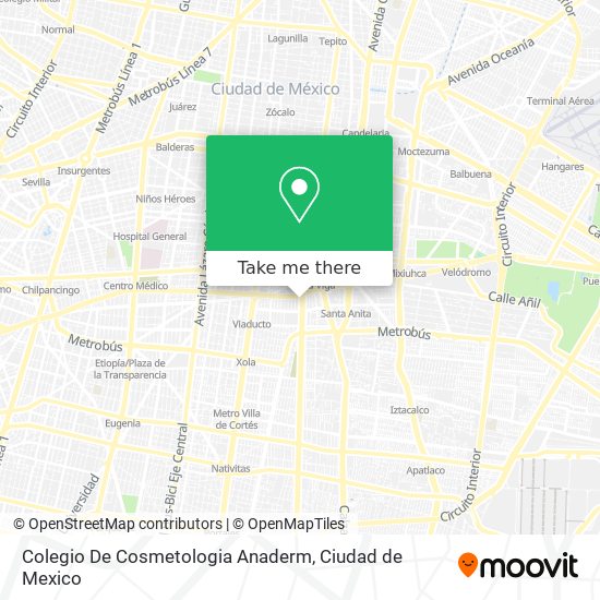 Colegio De Cosmetologia Anaderm map