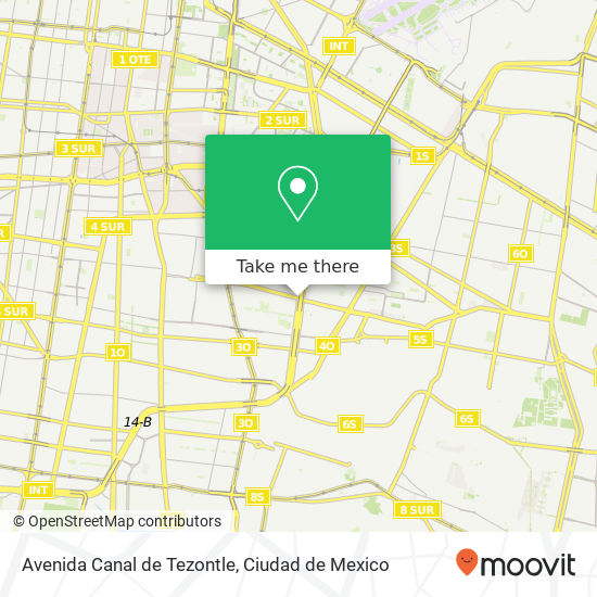 Avenida Canal de Tezontle map