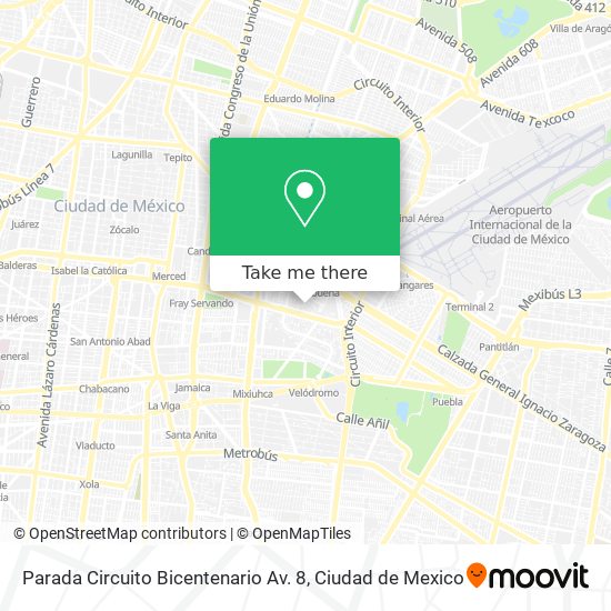 Mapa de Parada Circuito Bicentenario Av. 8