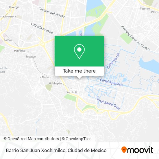 Barrio San Juan Xochimilco map