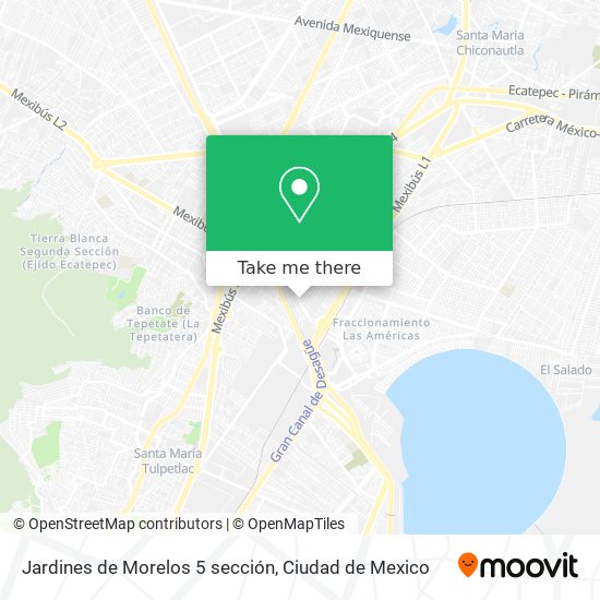 Mapa de Jardines de Morelos 5 sección