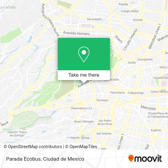 Parada Ecobus map