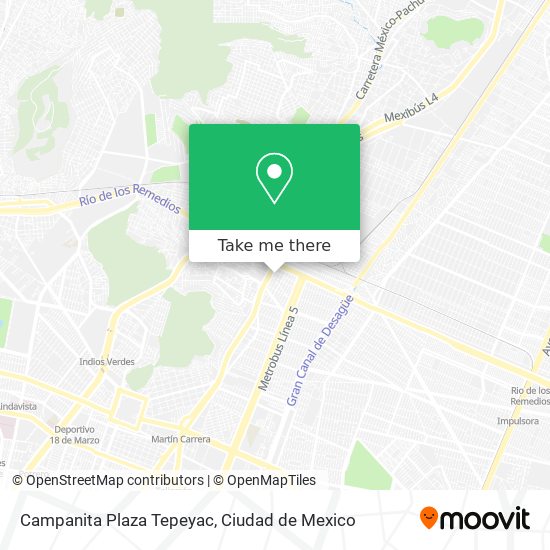 Campanita Plaza Tepeyac map