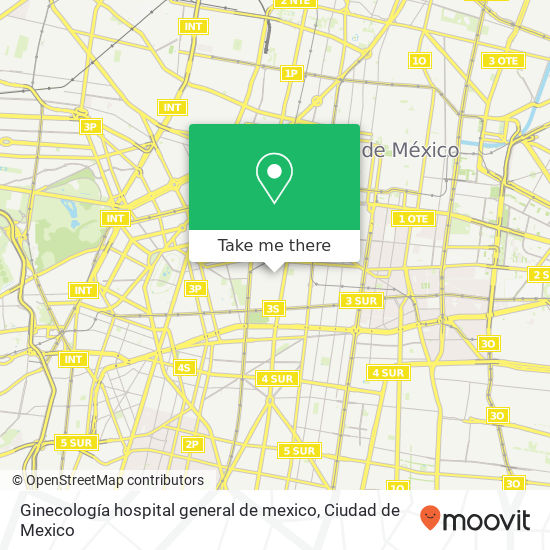 Ginecología hospital general de mexico map