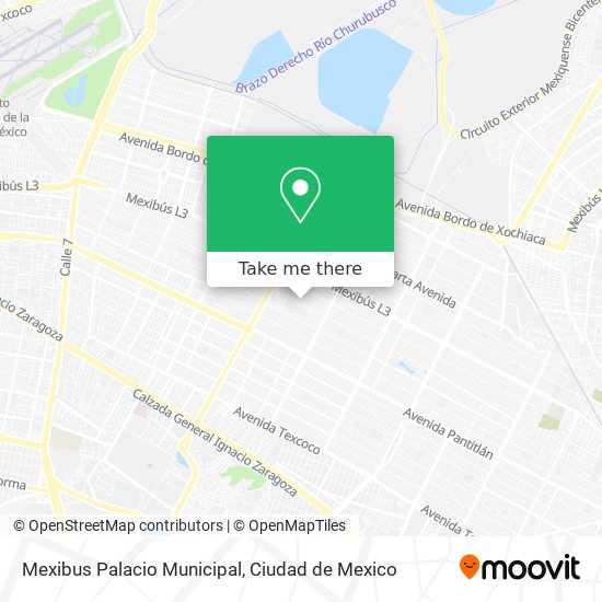 Mexibus Palacio Municipal map