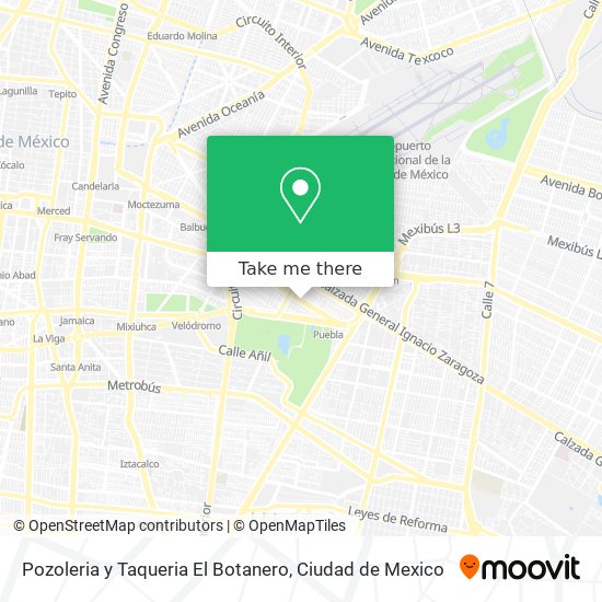 Pozoleria y Taqueria El Botanero map