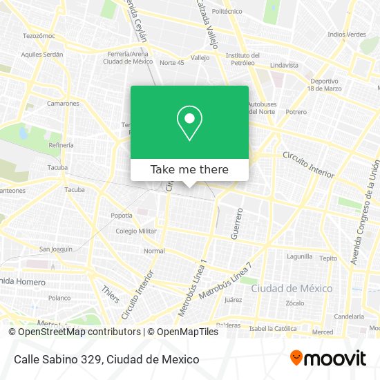 Mapa de Calle Sabino 329