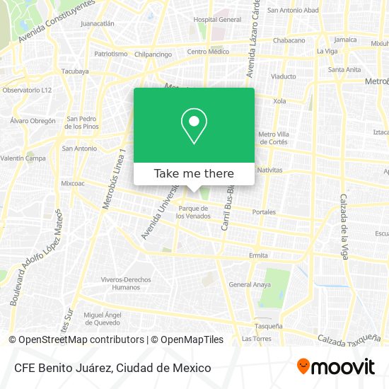CFE Benito Juárez map