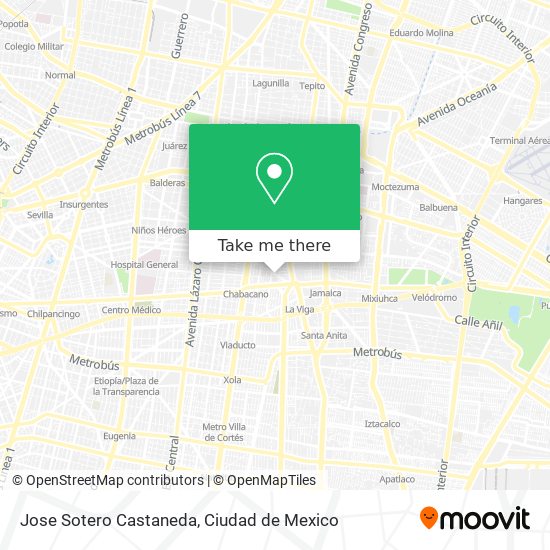 Jose Sotero Castaneda map