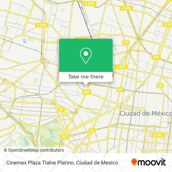 Cinemex Plaza Tlalne Platino map