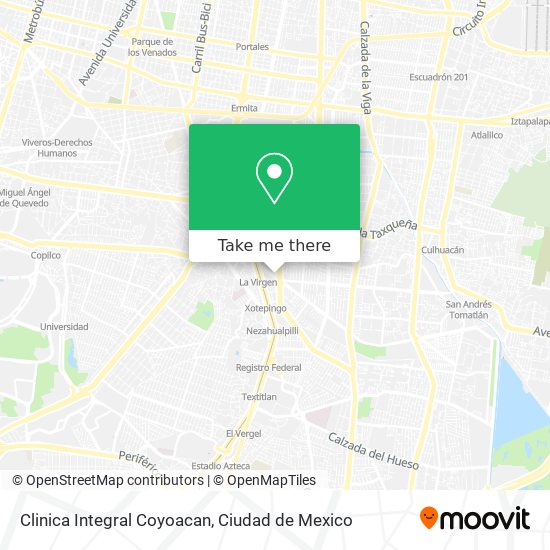Clinica Integral Coyoacan map