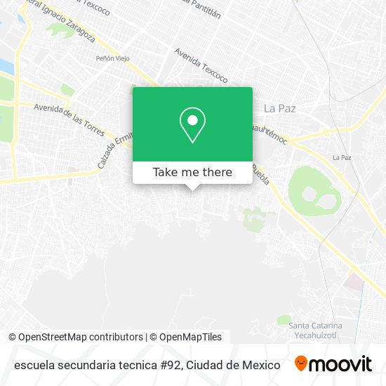 Mapa de escuela secundaria tecnica #92