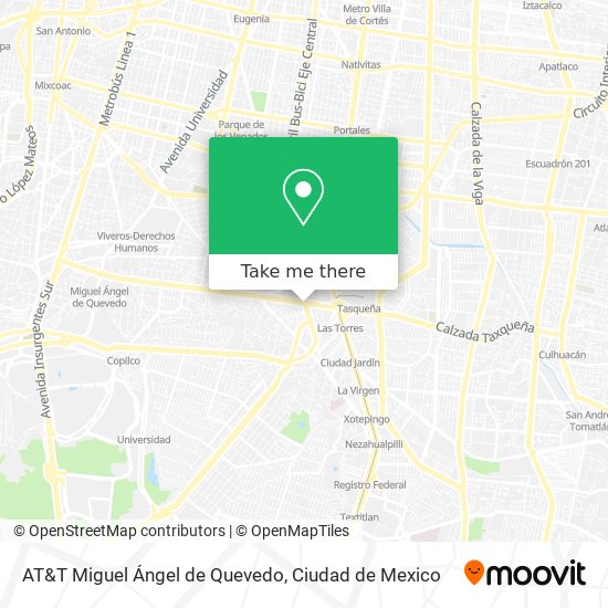 AT&T Miguel Ángel de Quevedo map