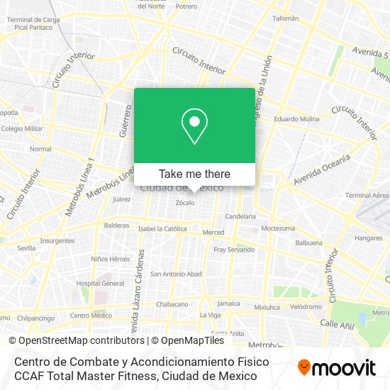 Centro de Combate y Acondicionamiento Fisico CCAF Total Master Fitness map