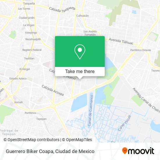 Guerrero Biker Coapa map