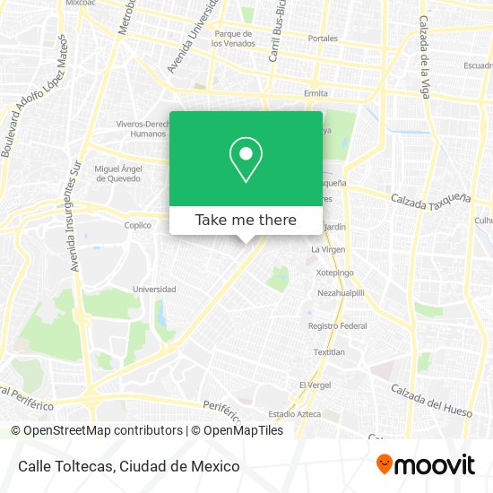 Calle Toltecas map