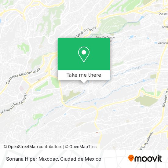 Soriana Hiper Mixcoac map