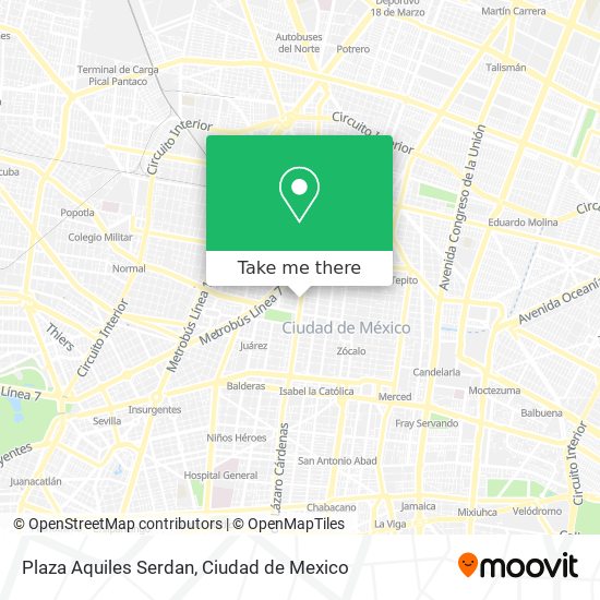 Plaza Aquiles Serdan map