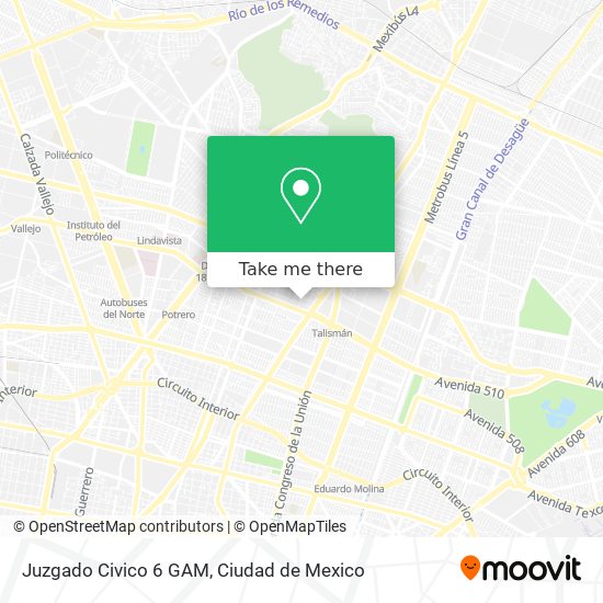 Juzgado Civico 6 GAM map