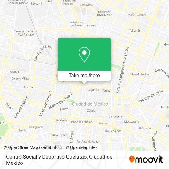 Centro Social y Deportivo Guelatao map