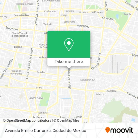 Mapa de Avenida Emilio Carranza