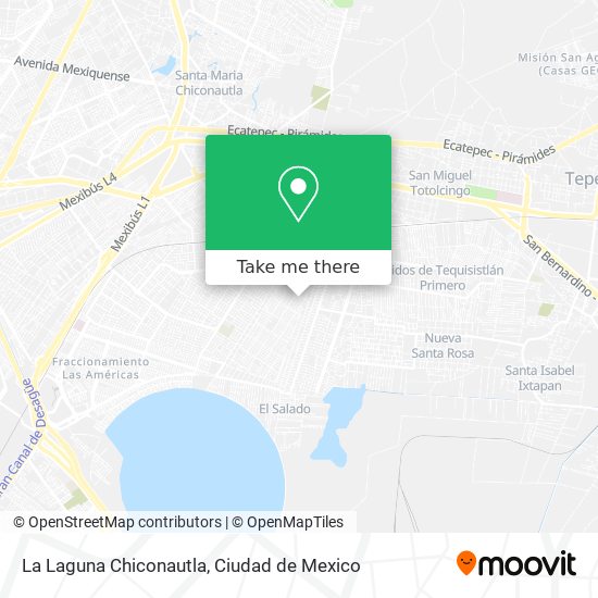 La Laguna Chiconautla map