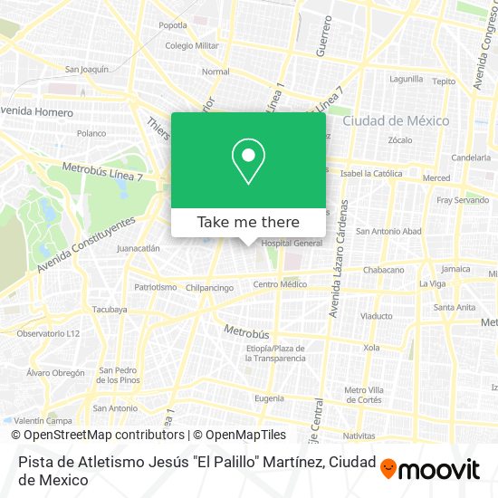 Pista de Atletismo Jesús "El Palillo" Martínez map