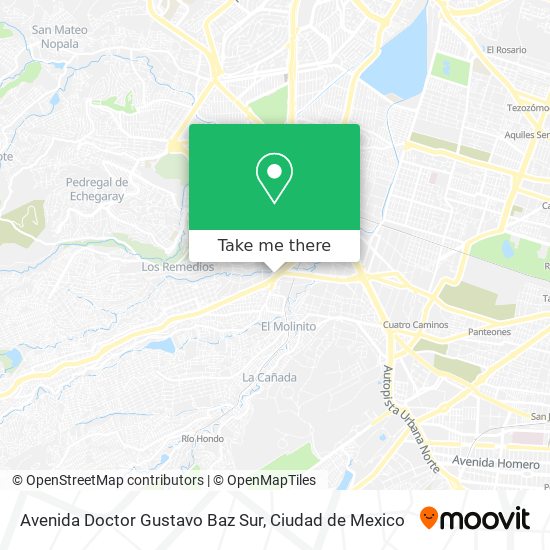Avenida Doctor Gustavo Baz Sur map
