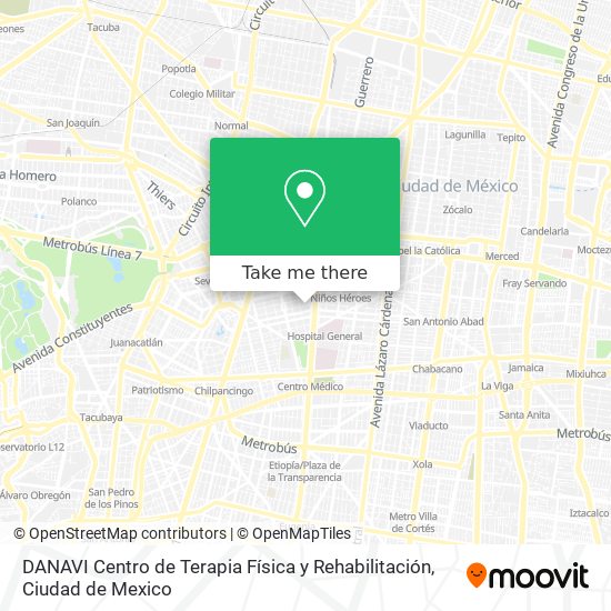 DANAVI Centro de Terapia Física y Rehabilitación map