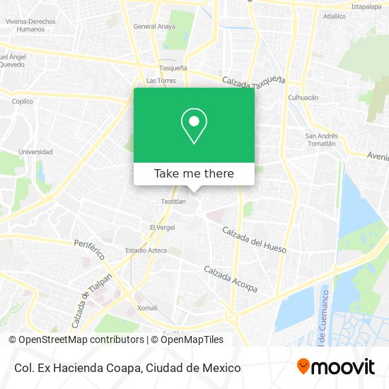 Mapa de Col. Ex Hacienda Coapa