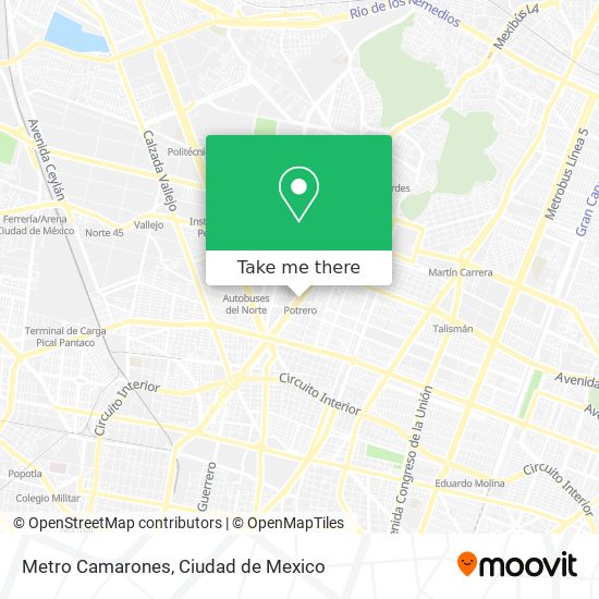 Metro Camarones map
