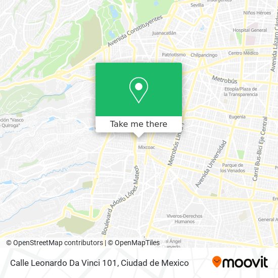 Calle Leonardo Da Vinci 101 map