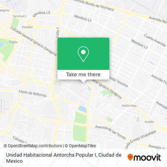 Unidad Habitacional Antorcha Popular I map