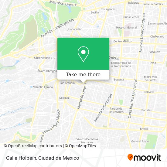 Calle Holbein map