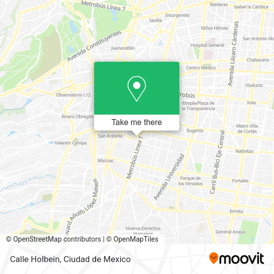 Mapa de Calle Holbein