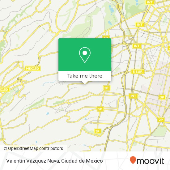 Valentín Vázquez Nava map