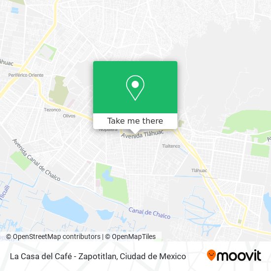 Mapa de La Casa del Café - Zapotitlan
