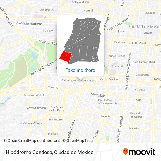 Hipódromo Condesa map