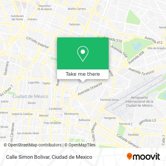 Calle Simon Bolivar map