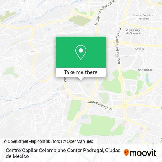 Centro Capilar Colombiano Center Pedregal map