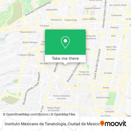 Instituto Mexicano de Tanatologia map