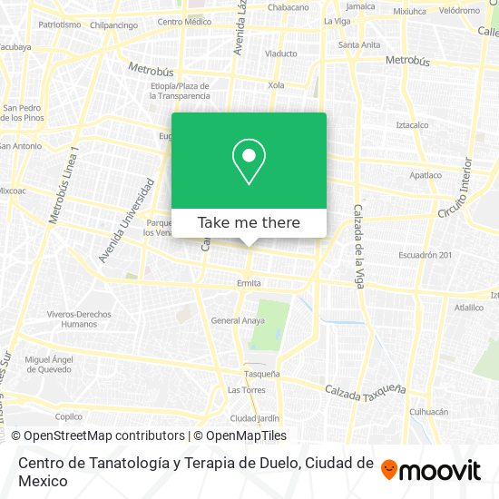 Mapa de Centro de Tanatología y Terapia de Duelo